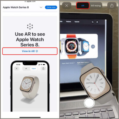 Cách xem Apple Watch Series 8 bằng AR