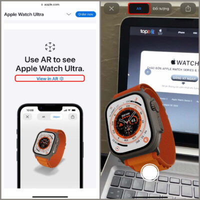 Cách xem Apple Watch Ultra bằng AR