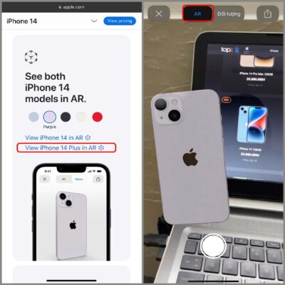 Cách xem iPhone 14 Plus bằng AR