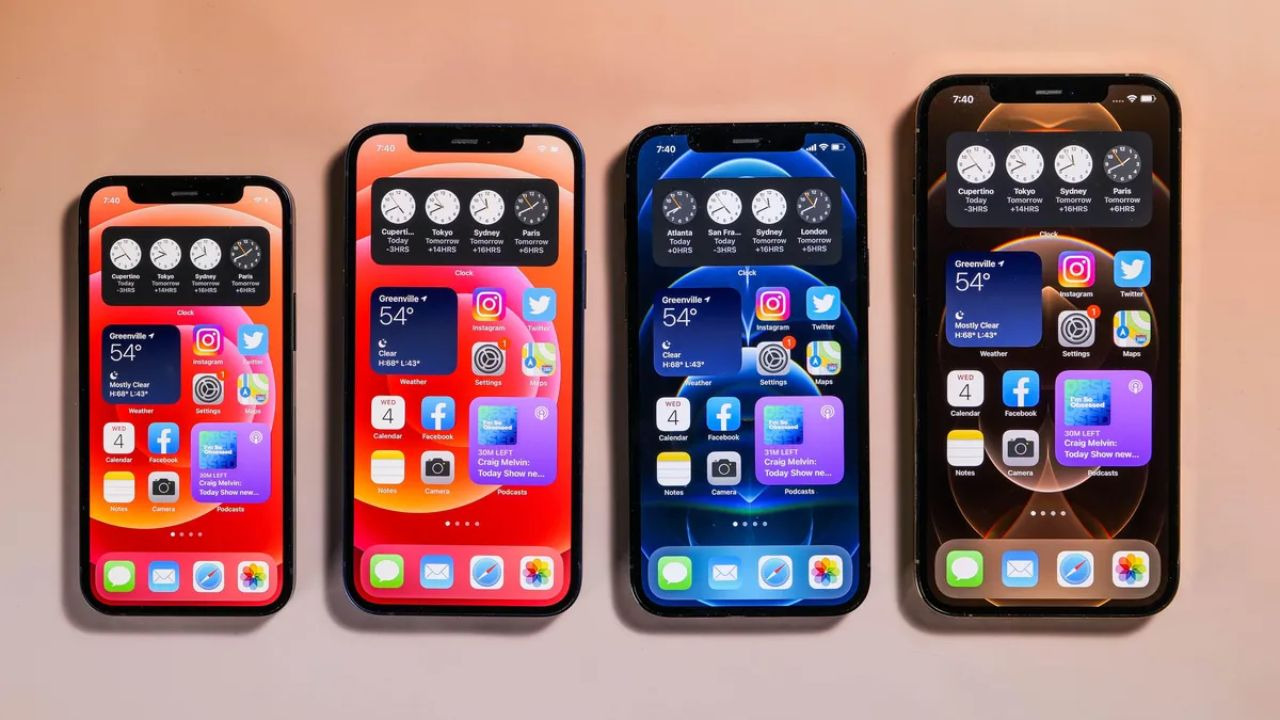 Kích thước iPhone 12, iPhone 12 mini, iPhone 12 Pro, iPhone 12 Pro Max