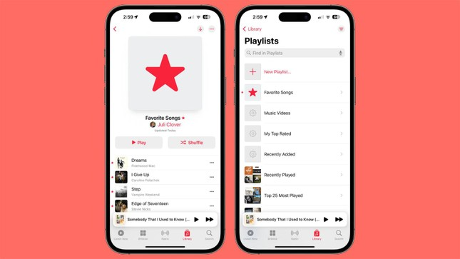 Apple Music: Danh sách bài hát yêu thích